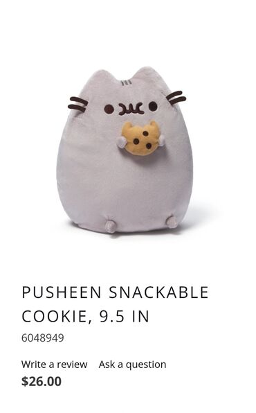 online oyuncaq: GUND Pusheen, 26 dollara alıb,(44azn) (33 manata satıram)