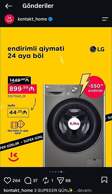 tecno spark 5 pro qiymeti: LG ThinQ paltaryuyan maşın – F2V7GWL2P - Yükləmə tipi: ön - Tutum — 3