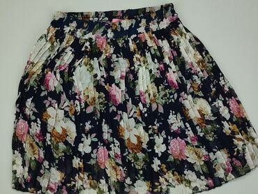 fioletowa spódnice w kwiaty: Spódnica, XL, stan - Bardzo dobry