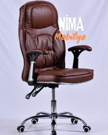 Ofis və oyun kresloları: Yeni, Təkərli, Qolları tənzimlənir, Dəri — 8