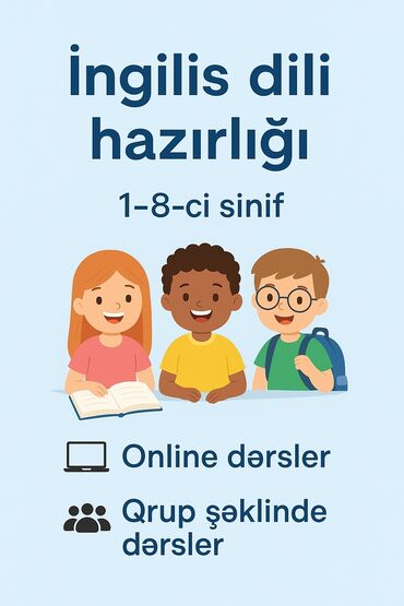 Медицина, фармацевтика: 1-8-ci siniflərə online qrupla ingilis dili hazırlığı keçilir