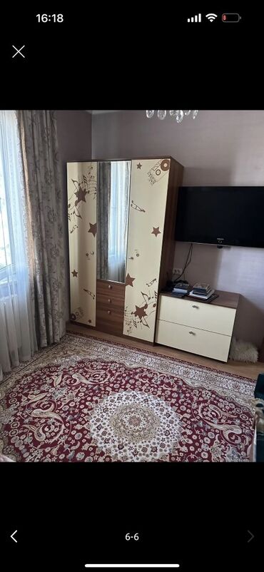 квартира бишкек аренда долгосрочно без посредников: 2 комнаты, Риэлтор, С подселением, С мебелью полностью