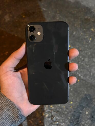 Apple iPhone: IPhone 11, 64 GB, Qara, Simsiz şarj, Face ID