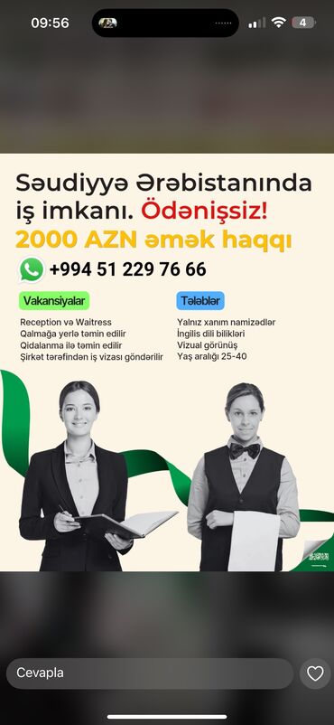Ofisiantlar: Ofisiant tələb olunur, Otel, Aylıq ödəniş, 18-29 yaş, Təcrübəsiz