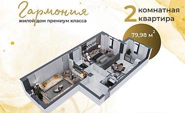 kant flat: 2 комнаты, 81 м², Вефа ТЦ 12 этаж — 1