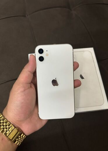 i̇phone 6s: IPhone 11, 128 GB, Ağ, Sənədlərlə, Face ID, Zəmanət