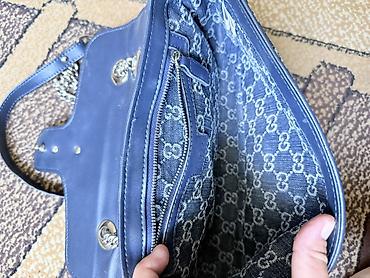 gucci guilty: Сумка Gucci GG Marmont Small из денима - Материал: плотный синий — 3