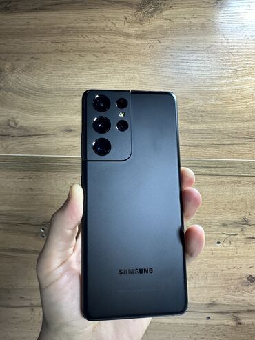 телефон а 30: Samsung Galaxy S21 Ultra 5G, Б/у, 256 ГБ, цвет - Черный, 1 SIM