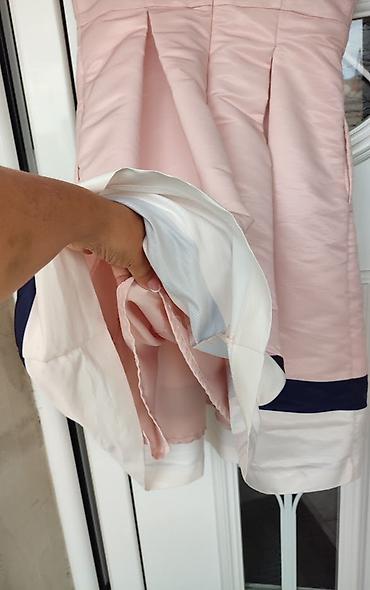 ps torba: Elegantna haljina A-kroja, veličina 38 (potpuno NOVA). Svetloružičasta — 5