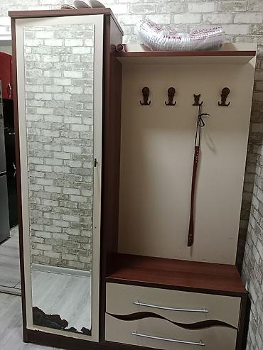 İşlənmiş, 1 qapı, Güzgülü, Rəngli, Açılan, Düz dolab