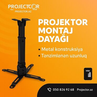 купить проэктор: Proyektor montaj dayağı - Metal konstruksiya - Tənzimlənən uzunluq -