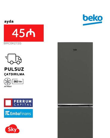 Аудиотехника: Новый 2 двери Beko Холодильник Продажа, цвет - Серый, Есть кредит