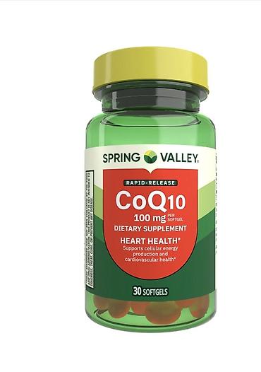 Spring Valley CoQ10 – sürətli buraxılış, 100 mq (hər kapsul), 30