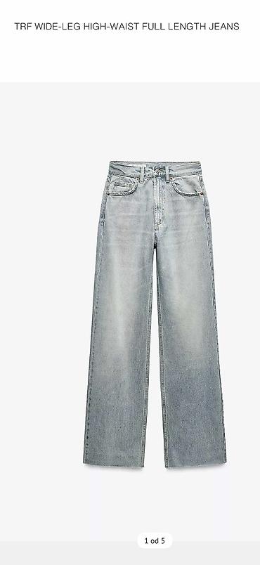 pull and bear jeans: ZARA TRF široke farmerke sa visokim strukom – punа dužina - Model — 1