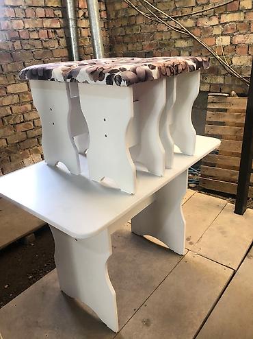 Кухонные столы и стулья: Кухонный стол и стул, Новый, Бесплатная доставка, цвет - Бежевый — 3