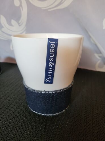 Kuhinjski setovi: Solje nove za kafu,caj Jeans - Living komplet. Solje sa porcelanskim — 12