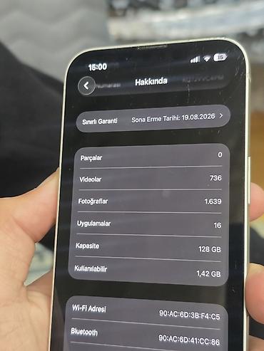 mac mini qiyməti: IPhone 13, 128 GB, Ağ, Face ID — 8