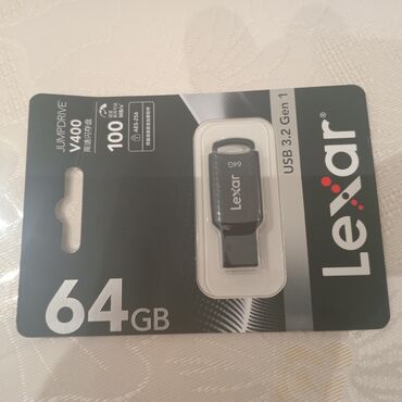 video kart ddr3: Lexar 64gb usb 3.2 flash card ağzı bağlı qutuda. Gəncədədi