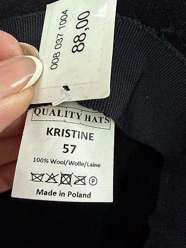 Šeširi: Nov damski šešir od 100% vune, veličine 57 — 4