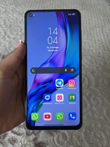 продаю нетбук: Redmi, Redmi Note 9, Колдонулган, 128 ГБ, түсү - Көгүлтүр, 2 SIM