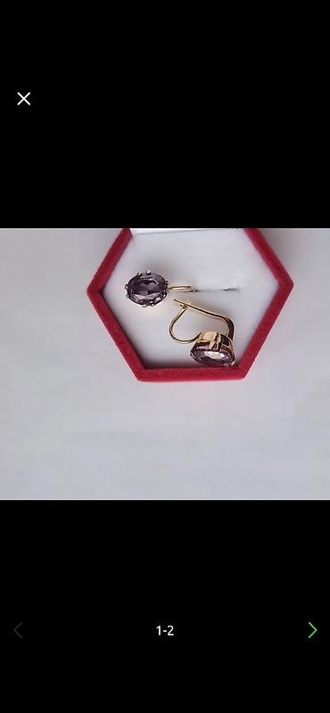 Другие ювелирные изделия: 1-Серьги СССР, вес 6,19 очень красивые, редкие, камни муассанит — 9