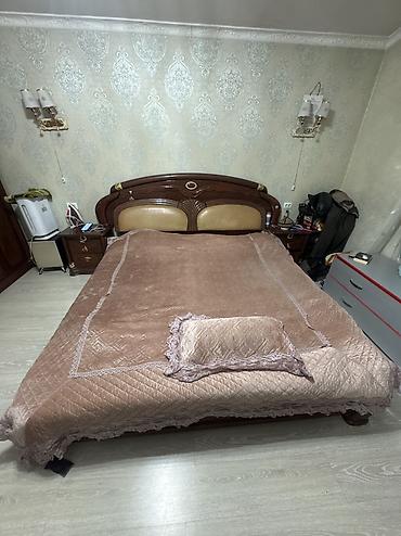 спальный гарнитур джаконда: Спальный гарнитур, Б/у, Дерево, Самовывоз, цвет - Коричневый — 3