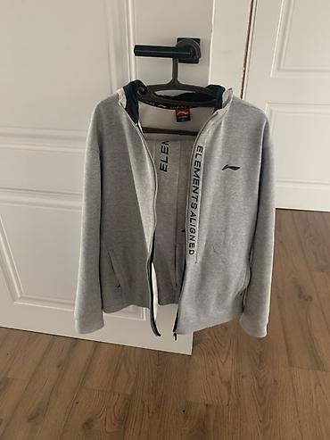 Толстовки: Мужская толстовка, 3XL, Li-Ning, Б/у, цвет - Серый, Бесплатная доставка, Самовывоз, Платная доставка — 9