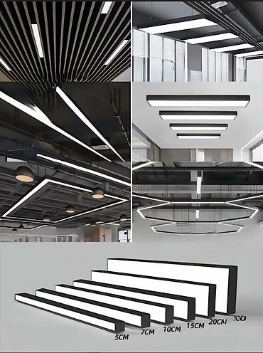 Светодиодная потолочная панель: Лайт бокс Световая короба LED прямоугольная, узкая (линейный формат) — 15