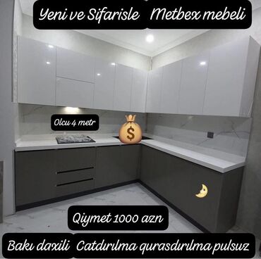 sumqayitda ev: Mətbəx mebeli sifarişlə hazırlanır