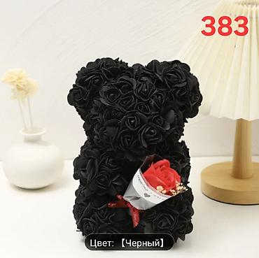 Цветы и букеты: Плюшевый медвежонок из роз — декоративная композиция в виде медведя — 13