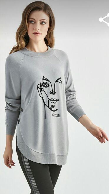 свитер: Женский свитер 3XL (EU 46), цвет - Серый