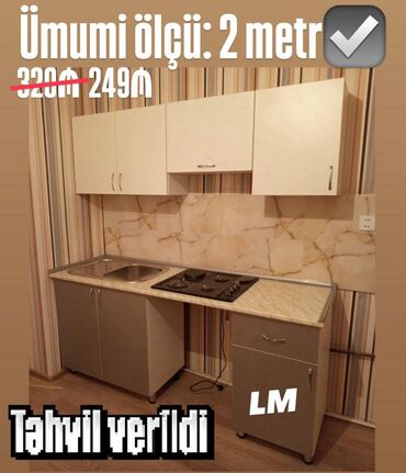 Yataq otağı dəstləri: Mətbəx mebellərinin sifarişlə hazırlanması✔️ Ölçü : 2 metr üst hissə