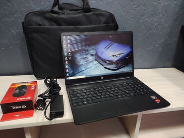 стильный ноутбук: Ноутбук, HP, 8 ГБ ОЗУ, AMD Ryzen 3, 15.6 ", Для работы, учебы, память SSD