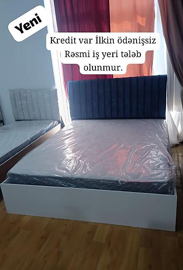 кровать 2 спальная: YENİ. Parça başlıqlı Qoşa Çarpayılar Çatdırılma quraşdırılma pulsuz — 1