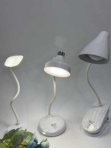 Настольные светильники LED (белые), гибкая «гусиная шея» - Три модели