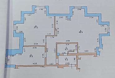 2023: 3 комнаты, 100 м², Джал-15 Элитка, 10 этаж, ПСО (под самоотделку) — 5