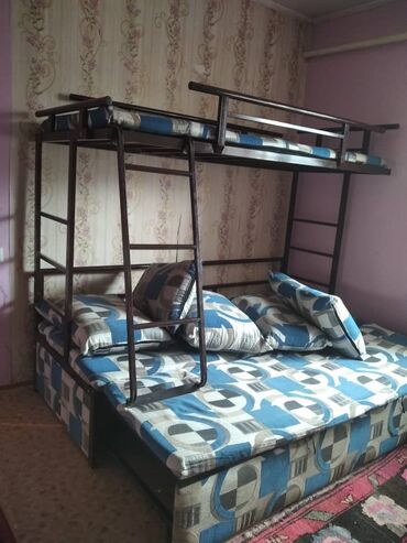 диван кровать раскладной: Диван-кровать, цвет - Голубой, Б/у