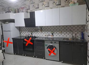 Mətbəx mebeli: Metbex mebeli 650 Azn. Olcu 4.10 sm. Ustunde Moyka+Aspirator