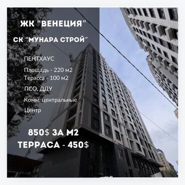 Продажа домов: 5 и более комнат, 220 м², Элитка, 16 этаж, ПСО (под самоотделку)