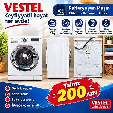 optimal electronics epilyator: Paltaryuyan maşın Vestel, 6 kq, İşlənmiş, Avtomat, Qurutmasız, Kredit yoxdur — 4