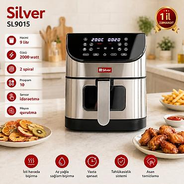 Mətbəx texnikası: №: 437 Məhsulun adı: Aerofritür Silver SL-9015, 9 l, 2000 W — 1