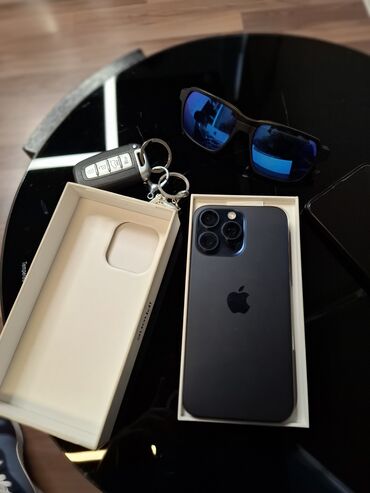 Apple iPhone: IPhone 15 Pro Max, 256 GB, Mavi, Zəmanət, Barmaq izi, Face ID