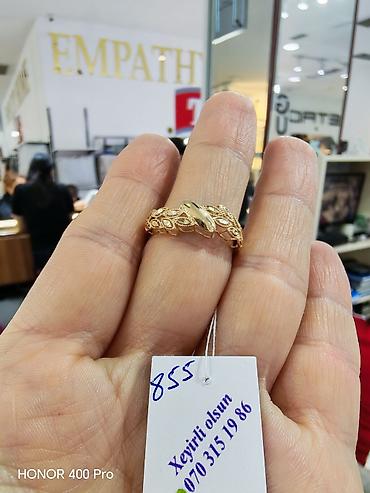 zergerlik: Toy, Üzük, Sarı qızıl, 585 Əyar, Qaşsız — 2