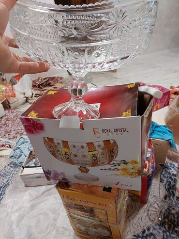 Şəkər qabları: Qızılı naxışlı porcelan dəst parçaları - Material: incə porselen - — 14