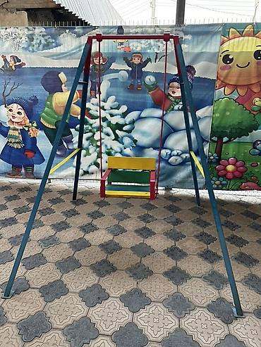 качели и горки: Детский уличный игровой комплект. Состав: - Качалка-«лодочка» — 3