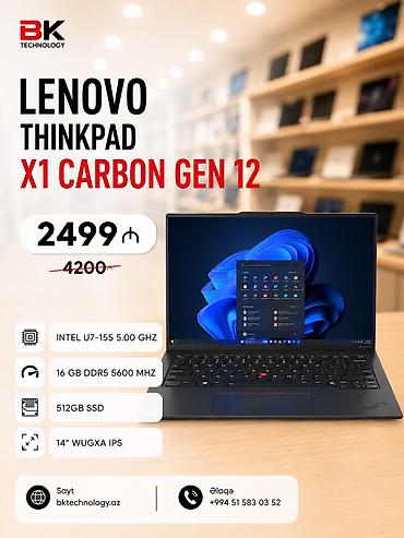 redmi pad 6: Yeni Lenovo ThinkPad, 14 ", Intel Core i7, 512 GB, Ödənişli çatdırılma, Rayonlara çatdırılma, Ünvandan götürmə — 1