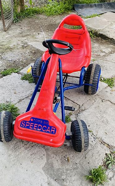 velo diski: Uşaq pedallı kart – TOYS 88 SPEEDCAR - Rəng: qırmızı-göy - — 1