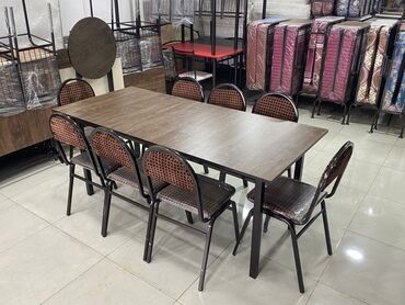 *Restoran kafe + bağ üçün stol stul dəsti* 8 stul 1 masa Ölçü 80/180