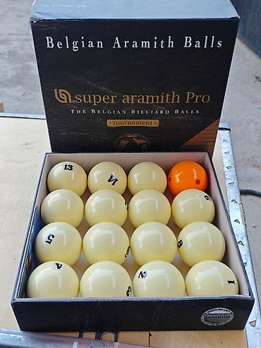 Bilyard masaları: Super podarginal Aramith Pro “Tournament” bilyard şarları dəsti - — 1