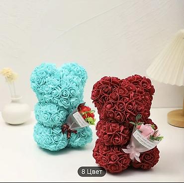 Цветы и букеты: Плюшевый медвежонок из роз — декоративная композиция в виде медведя — 2